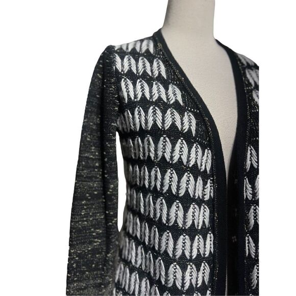 Belldini Sparkly Long Sleeve Long Cardigan Sweater Tunic Size Medium - Picture 2 of 5